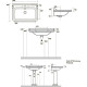 Раковина Kerasan Waldorf 80х55 см 1 отверстие керамическая белый/бронза 4141K1bi/cr*1/811393br