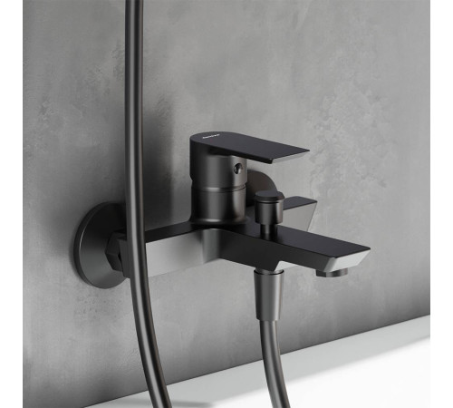 Смеситель для ванны и душа AM.PM Apollo матовый черный 471000300