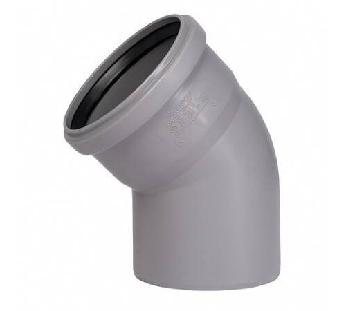 Отвод Ostendorf HTB 45° 110 мм PP RAL 7037 115120