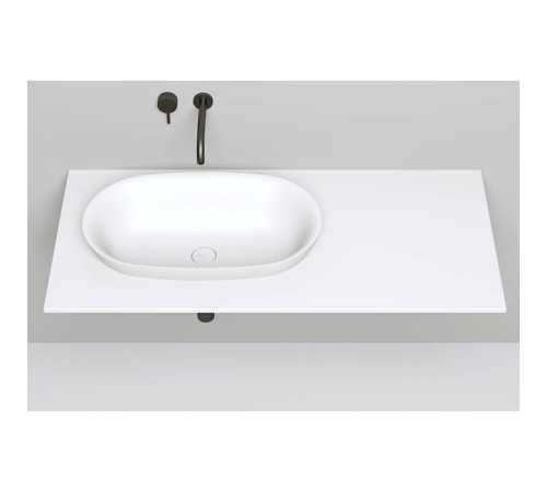 Раковина накладная Salini Marea 64.5х38.7х16 см S-Stone белый матовый 1802201M