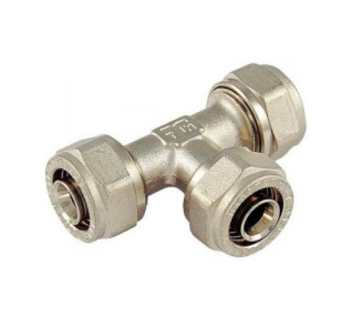 Тройник латунный никелированный Tiemme 32х20х32 мм 1600062