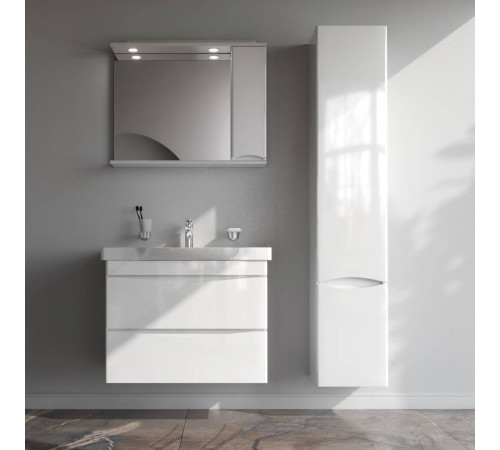 Тумба под раковину подвесная AM.PM Like 80 см 2 ящика белый глянец M80FHX0802WG