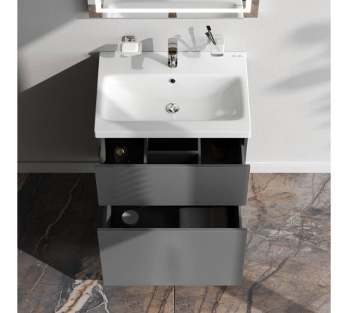 Тумба под раковину напольная AM.PM Gem 60 см 2 ящика графит матовый M90FSX06022GM32