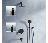 Душевая система встраиваемая AM.PM Apollo со смесителем и изливом черный матовый 947510300