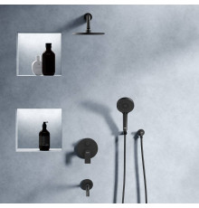Душевая система встраиваемая AM.PM Apollo со смесителем и изливом черный матовый 947510300