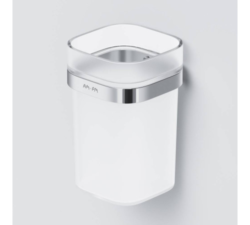 Стакан стеклянный с держателем AM.PM Func настенный хром A8F34300