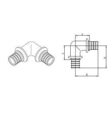 Угольник 90° REHAU RAUTITAN 40x5.5 мм 13129891001