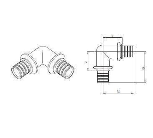 Угольник 90° REHAU RAUTITAN 40x5.5 мм 13129891001