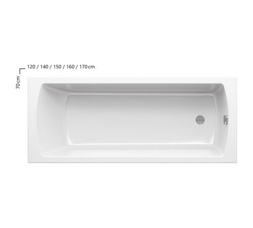 Ванна Ravak Classic II 150х70 см встраиваемая белая CC31000000