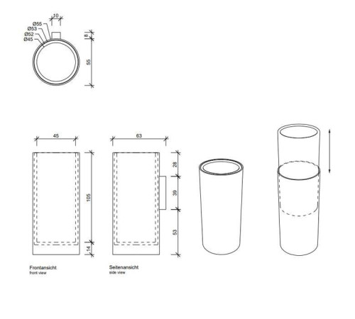 Стакан для зубных щеток подвесной Decor Walther Mikado WMB белый 0522650