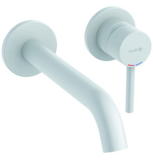 Смеситель для раковины Kludi Bozz 230 мм настенный внешняя часть белый матовый 382455376