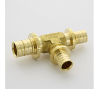 Тройник аксиальный STOUT 20 х 16 х 16 мм латунь SFA-0009-201616