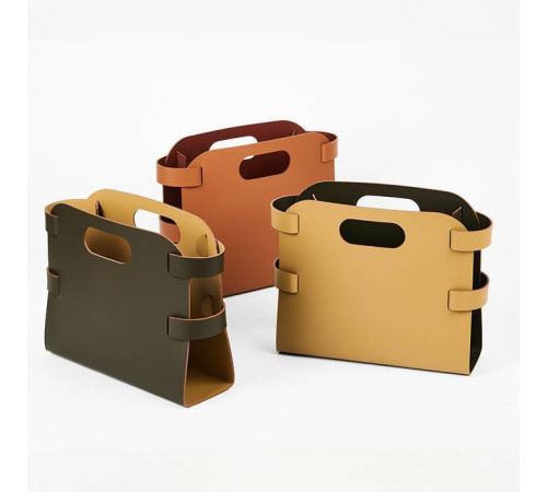 Журнальница ADJ размер 16x36x25 см коньяк/бордо 9868.09/30