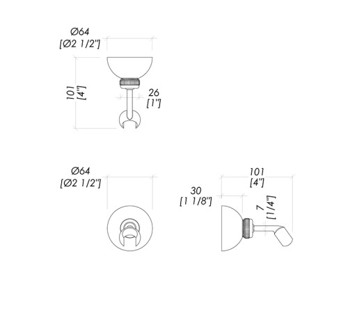 Держатель ручного душа настенный Devon&Devon бронза UTCI437BR
