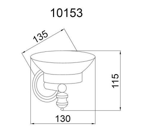 Мыльница Boheme Vogue круглая подвесная хром 10133