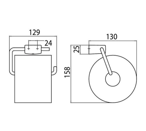 Держатель туалетной бумаги emco Trend без крышки круглый стержень хром 0200 001 01