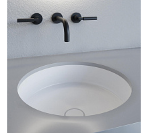 Раковина встраиваемая снизу Salini Marea 42х42х12.8 см S-Stone белый матовый 1802204M