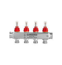 Коллектор Hoobs из нержавеющей стали с расходомерами и кронштейнами 1 x 3/4 8 выходов HB-INCRO-804508
