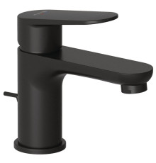 Смеситель для раковины Kludi X1 однорычажный 75 мм с донным клапаном черный матовый 322663975