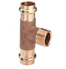 Тройник Viega Sanpress с SC-Contur бронза 22 x 3/4 x 22 мм наружная резьба 194123