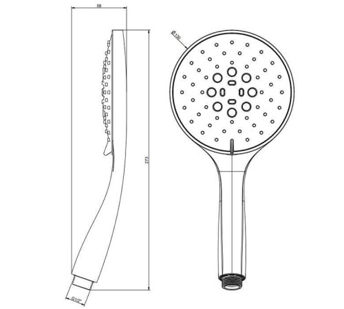 Ручной душ Gessi Emporio Shower 3 режима с белым диском хром 14376#031
