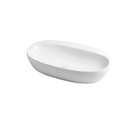 Раковина накладная Azzurra Elegance Circle 70x42x14 см Bianco lucido ELLA070420C0BI