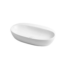 Раковина накладная Azzurra Elegance Circle 70x42x14 см Bianco lucido ELLA070420C0BI