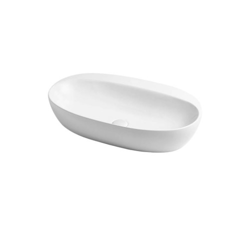 Раковина накладная Azzurra Elegance Circle 70x42x14 см Bianco lucido ELLA070420C0BI