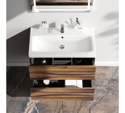 Тумба под раковину подвесная AM.PM Gem 75 см 2 ящика орех M90FHX0752HF