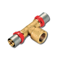 Тройник компрессионный Tiemme 16x2.0 - 1/2 ВР - 16x2.0 1650031