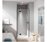 Дверь в нишу Kermi LIGA 1000x2000 мм Schwarz Soft прозрачное стекло Kermiclean LI SFL 10020 3PK