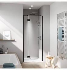 Дверь в нишу Kermi LIGA 1000x2000 мм Schwarz Soft прозрачное стекло Kermiclean LI SFL 10020 3PK