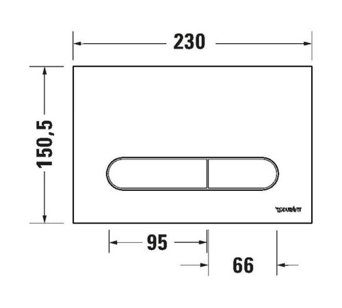 Клавиша смыва Duravit DuraSystem Beta 100 пластик белый WD5009011000/WF5100011010