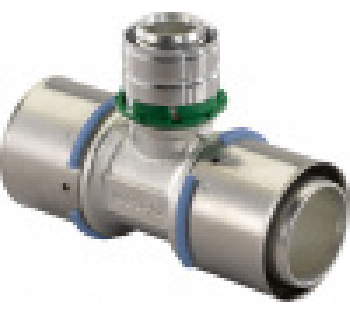 Тройник редукционный Uponor S-Press латунный 50-25-50 мм 1046925