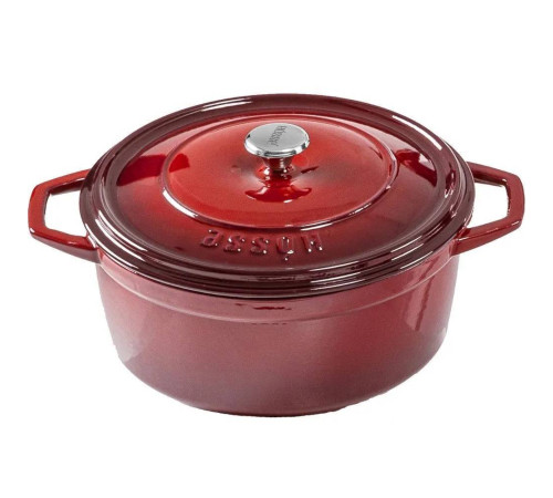 Кастрюля глубокая Hascevher Yeni Derin 24 см красная A905524