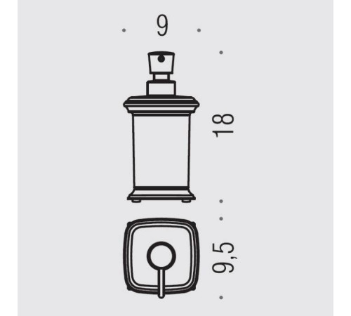 Дозатор для жидкого мыла настольный Colombo Design Portofino хром/золото B9326.CR2-VAN