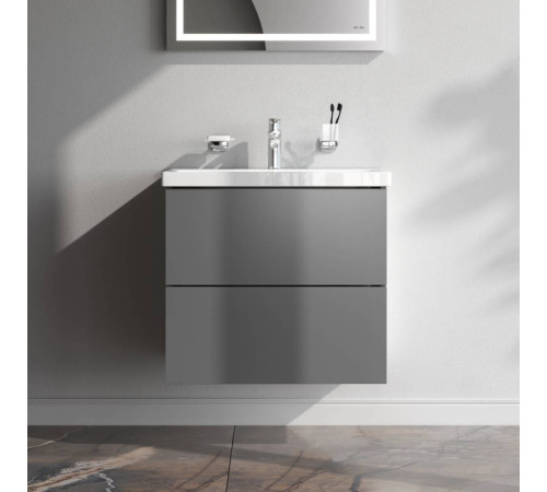 Тумба под раковину подвесная AM.PM Gem 60 см 2 ящика графит матовый M90FHX06022GM