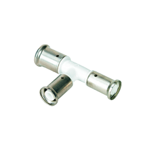 Тройник пресс переходный HENCO PVDF белый 26x20x16 мм 11PKW-262016