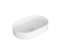 Раковина накладная овальная Simas Folio 60х40х13 см без отверстия белая FO02bi