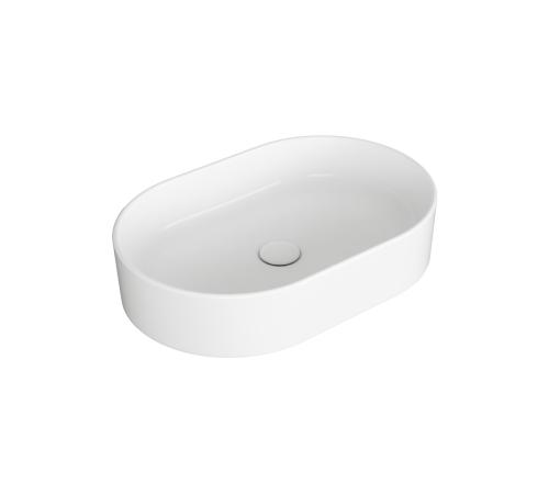 Раковина накладная овальная Simas Folio 60х40х13 см без отверстия белая FO02bi