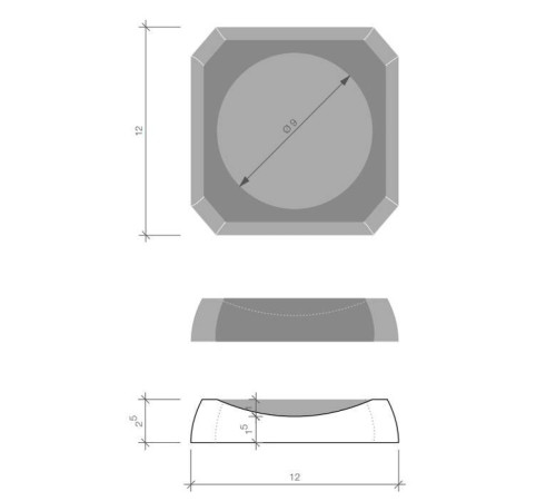 Мыльница настольная Decor Walther Kristall STS хрусталь янтарь 0931681