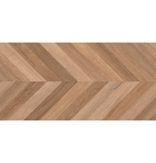 Керамогранит Bauservice Wood Canarium Chevron M тёмно-бежевый матовый карвинг 60х120 см х9999311149