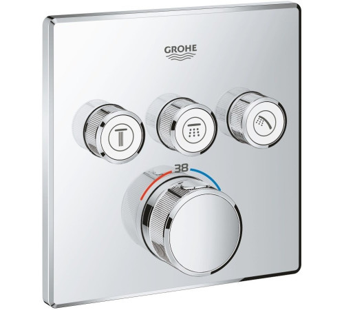 Термостат для душа GROHE Grohtherm SmartControl внешняя часть на 3 выхода хром 29126000