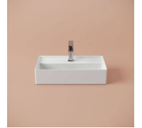 Раковина накладная Artceram Scalino 50х27 см 1 отверстие белый глянцевый SCL006 01 00