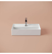 Раковина накладная Artceram Scalino 50х27 см 1 отверстие белый глянцевый SCL006 01 00