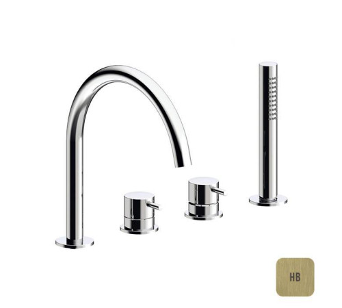 Смеситель на борт ванны Almar Mixers на 4 отверстия латунь PVD E214006.HB