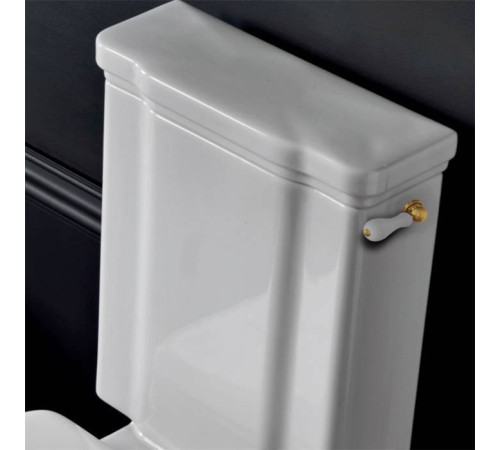 Унитаз-моноблок Kerasan Waldorf 68х40 см белый/золото 417901/411701/760391/756991