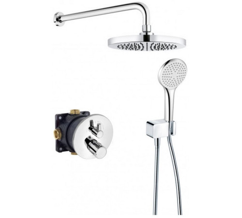 Душевой набор 5 в 1 Kludi Zenta с термостатом верхний душ 245 мм 388320545
