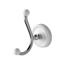 Крючок для полотенец Devon&Devon Dorothy подвесной хром/белый DOR413CR