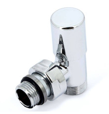 Вентиль радиаторный ручной Carlo Poletti Compact 1/2 х M24 угловой хром V150111B